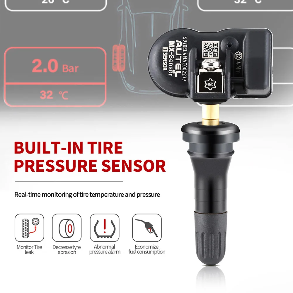 AUTEL MX Sensor 315MHz 433MHz 2 in 1 Universal TPMS Sensor Tire Pressure Monitoring System adaptor used with TS501 TS508WF