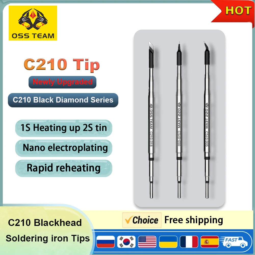 ponta-de-solda-c210-super-fina-serie-king-kong-preta-adequada-para-ferro-de-solda-t80-t90a-hs-02b-t210-ferramentas-de-soldagem-de-precisao