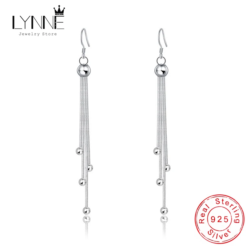 Gorąca sprzedaż Klasyczne małe kolczyki z frędzlami w kształcie kuli 925 Sterling Silver Peacock Tail Tassel Pendant Long Earings Biżuteria damska Prezent