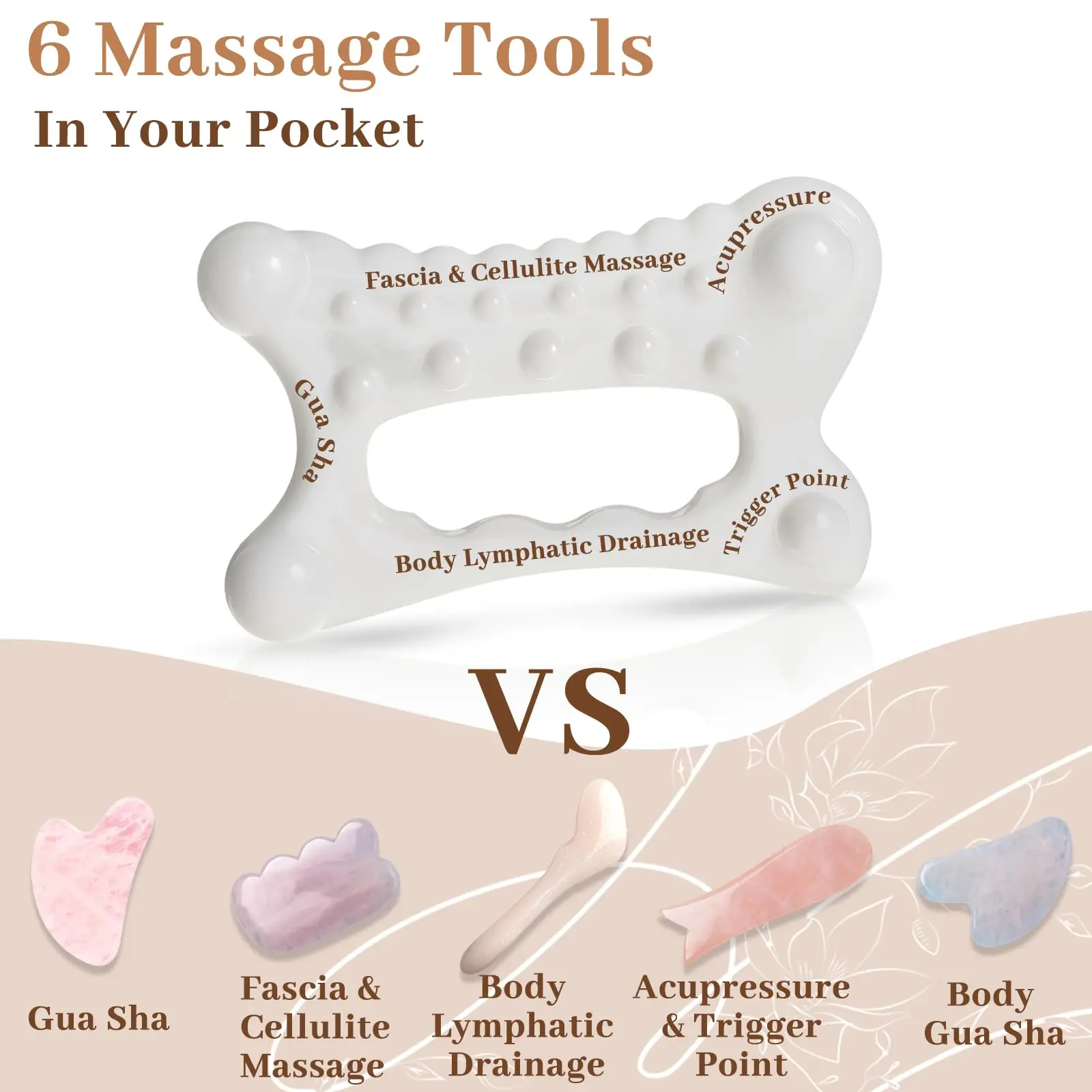 A square thumb massager, multifunctional acupoint pressing massage, portable bone-shaped design for meridian relaxation view 4
