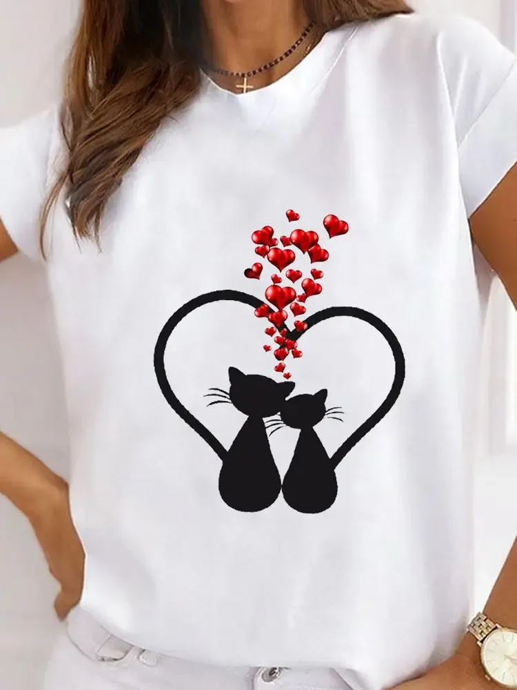 

Женская футболка больших размеров, одежда с короткими рукавами и графикой, свободный и повседневный, мягкий и удобный, дышащий, для занятий спортом на открытом воздухе