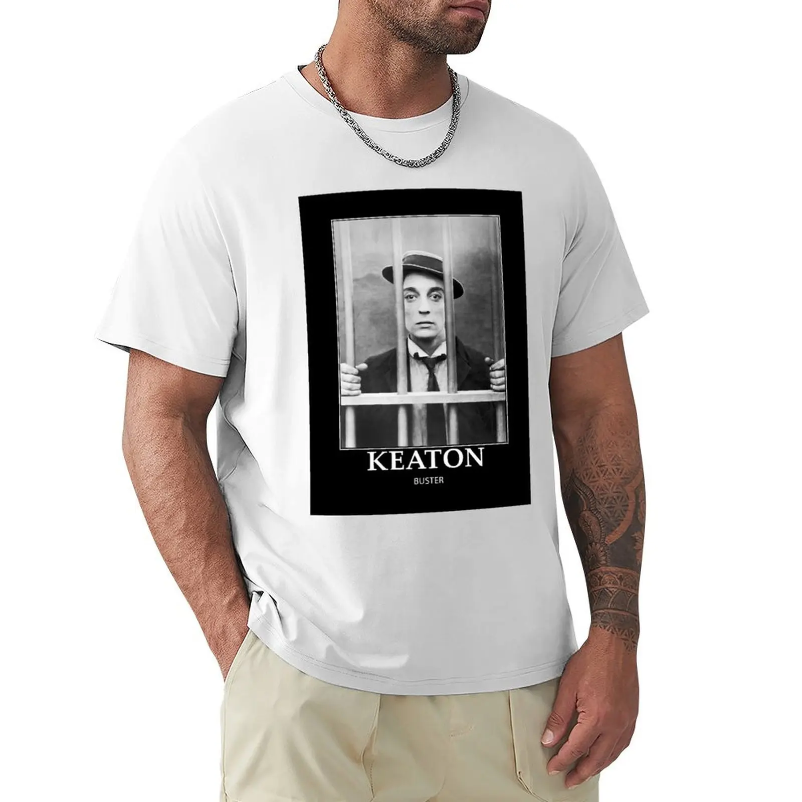 Mens My Favorite Buster Keaton Cops Bw Logo Graphic Gifts Music Fans T-Shirt plus sizes quick-drying men clothes