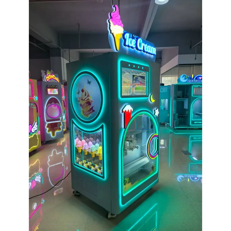Ice Cream Vending Machine for Themed Park Train Station Airport 24 7 No Staff Required Operation for Wholesales