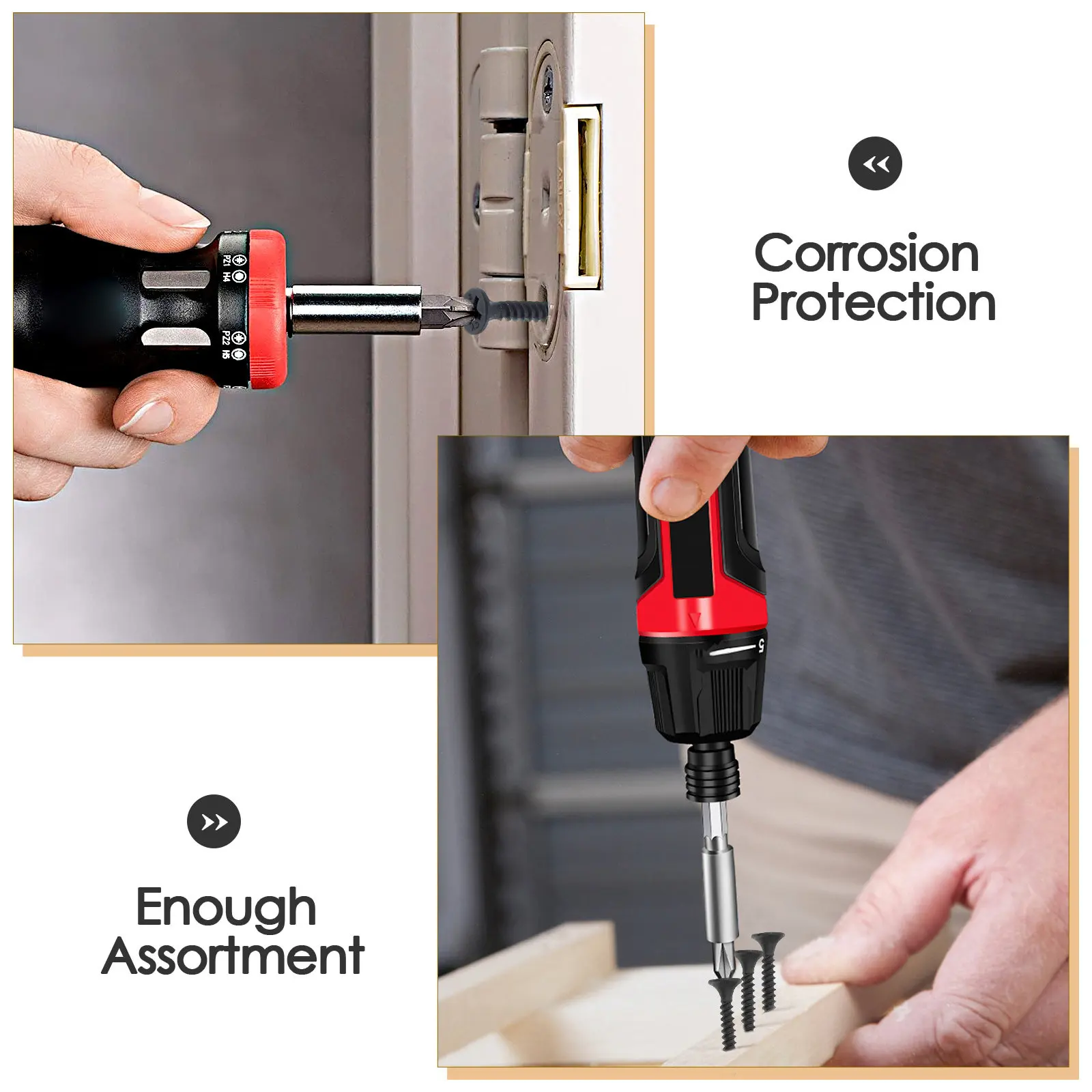 130Pcs Hardened Black Self Tapping Screws Kit Cross Countersunk Mini Screws for Wood Metal Plastic Plasterboard Construction