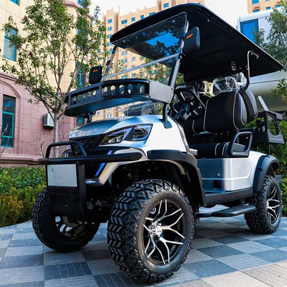 Best Design Classic Vintage Off-Road Electric Golf Car 60V Lithium Battery Electric Golf Cart 4 Seater Solar Panel Golf Cart