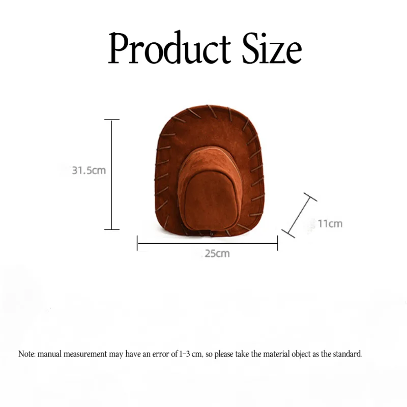Woody Cowboy Hat Shaped Backpack Cartoon Retro Creative Hat Design Strap Unique Retro Adjustable Daily Outdoor Travel Gift view 6