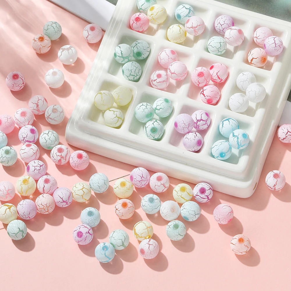 

30-50pcs Acrylic Crack Beads Acrylic Charms Spacer Bead for DIY Bracelet Necklace Earrings Jewelry Making Accessories