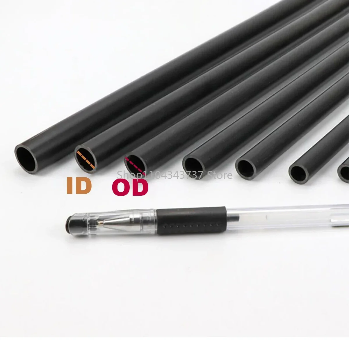 2Pcs 50cmm Length Outer Diameter 5-24mm White&Black PVC Pipe Fish Tank Aquarium Tube Garden Irrigation Watering Fittings DIY