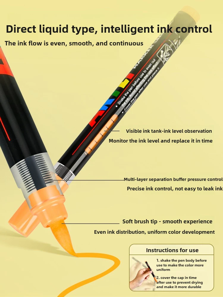 TouchColor 192/240/320 Colors Direct Liquid Acrylic Markers Washable Soft Tip Stationery PK Languo Guangna Art School Supplies