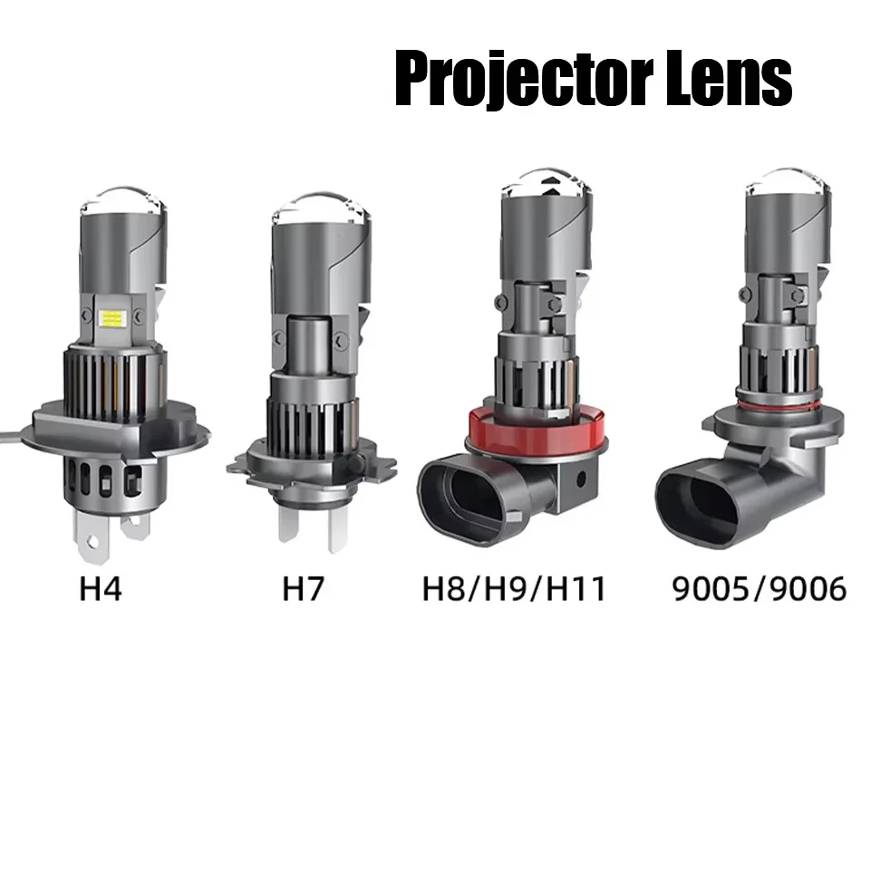 2Pcs120W H11 9005 LED Headlight Mini Lens Projector H7 H4 H9 HB3 9006 HB4 H8 50000LM 1:1 Mini Wireless Plug&Play Fog Light Turbo