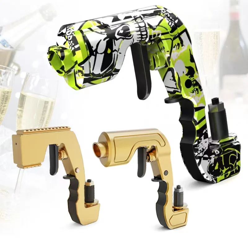 Champagne Gun Beer Gun Wine Dispenser Bottle Beer Ejector Feeding Spray Gun Bottle Cap Wine Launcher Ejector Feeding For Party