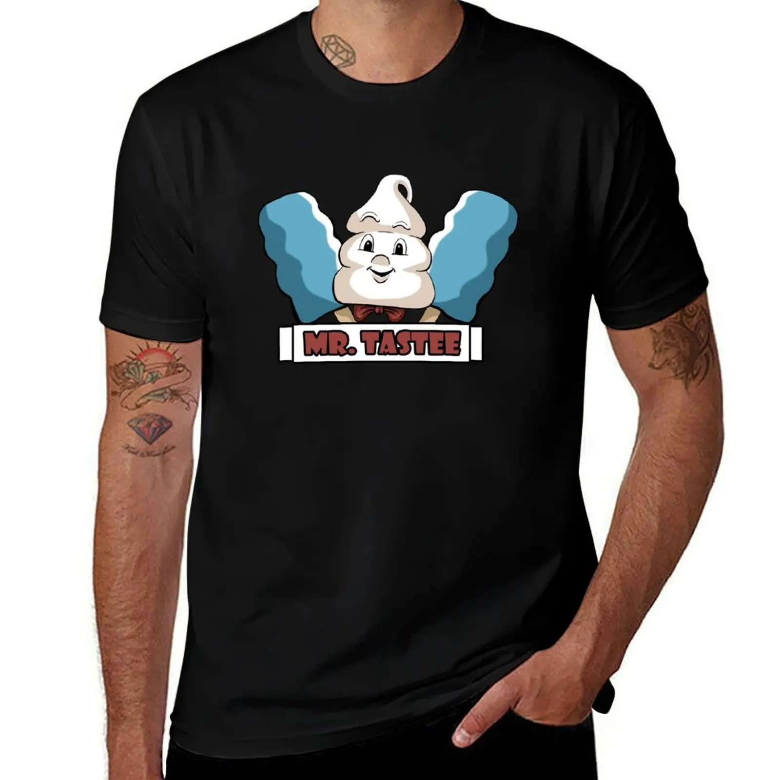 Mr. Tastee with Blue Tornadoes T-Shirt Active Wear Sports for Men T-Shirt