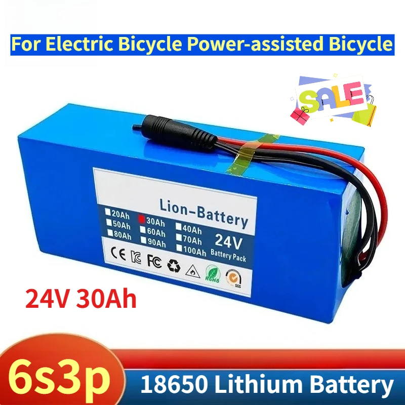 

24V 30Ah 6s3p 18650 Lithium Battery for Electric Bicycle Power-assisted Bicycle with Charger