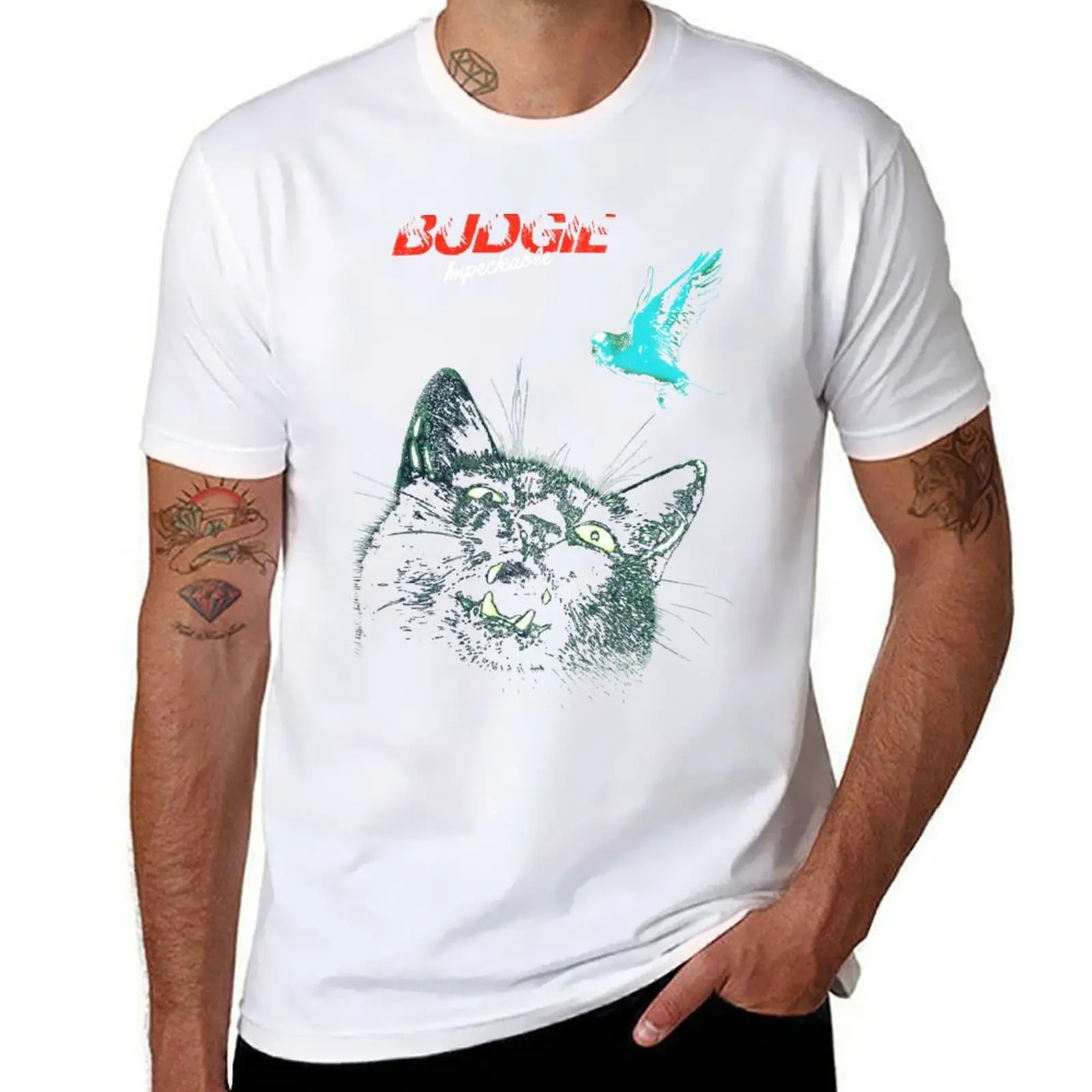 

Budgie Band Impeckable Album T-Shirt man t shirts cotton t shirts with prints T-Shirt