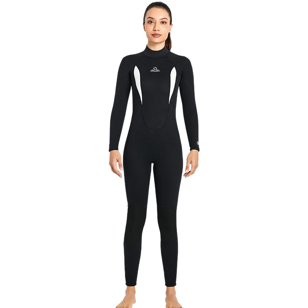 3mm Neoprene Wetsuit for Men Women Front Zip One Pieces Full Body Diving Suits for Snorkeling Surfing Scuba Diving Swimming