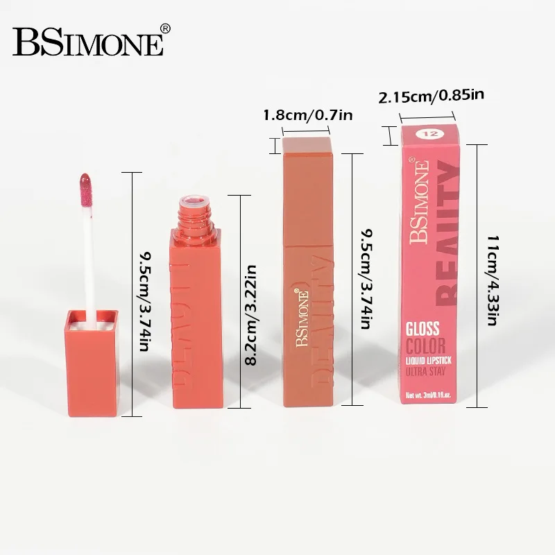 مبيعا حقيقي كوب غير لاصق ملمع شفاه مخملي من الساتان ملمع شفاه سائل غير لامع مقاوم للماء سائل ملون يدوم طويلاً