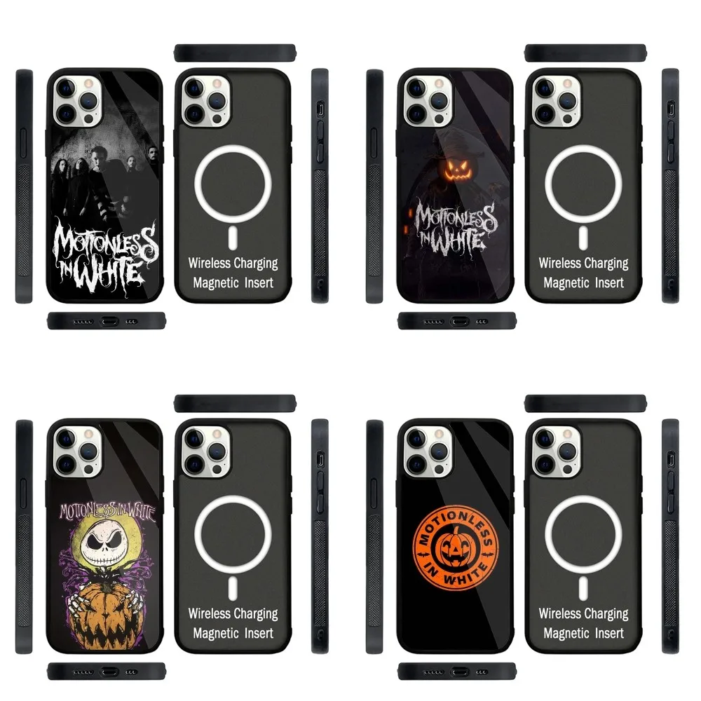 M-Motionless In Whites Phone Case Strong Magnetic For IPhone 15,14,13,Pro,Max,Plus,11,12,Mini For Magsafe Wireless Charging