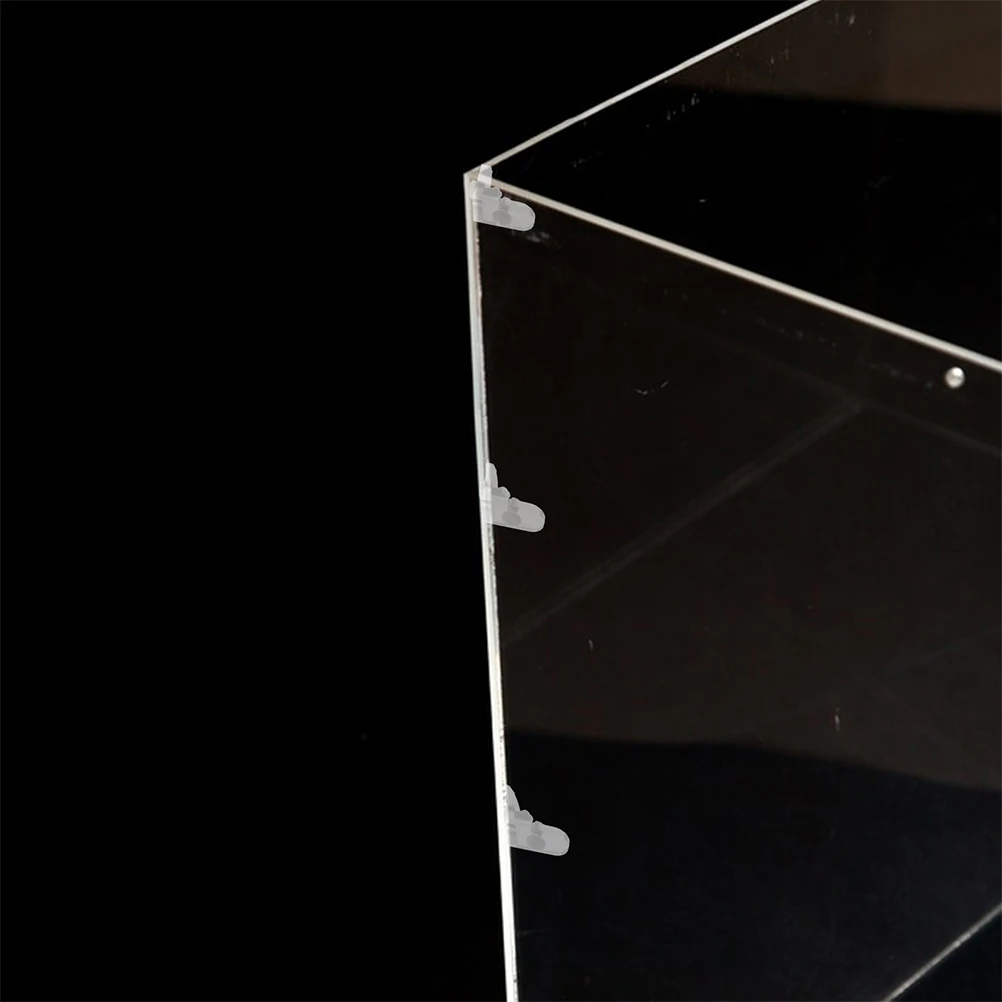 

20 Sets Acrylic Box Brackets High Transparency L Shaped Corner Joint Clear Right Angle Bracket Furniture Wall Support