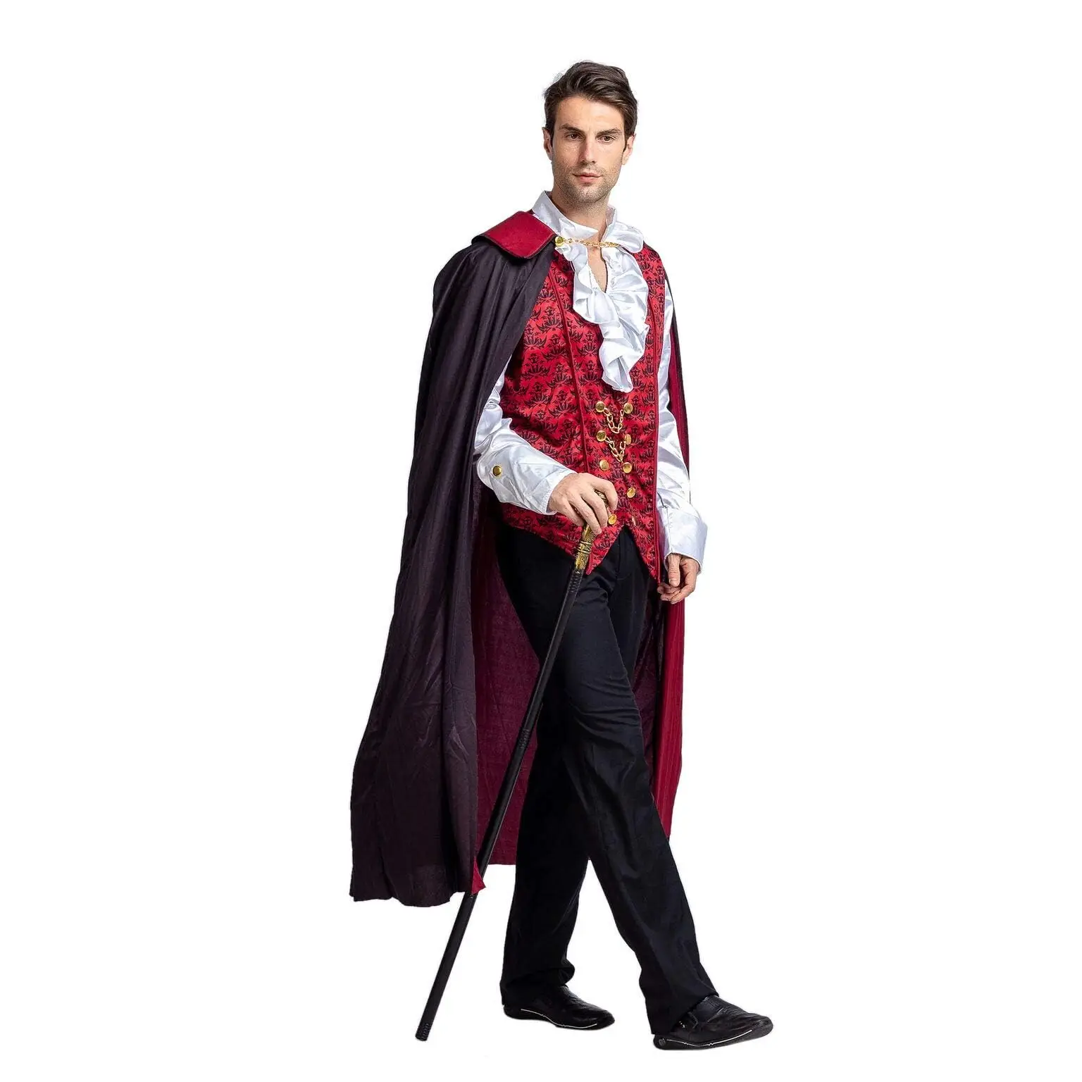Spooktacular Creations Halloween Men Vampire Costume,Halloween Men's Vampire Cape, Dracula Costume