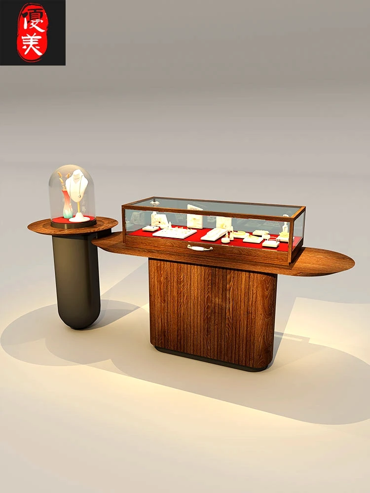 Glass counter, table, display cabinet, museum, antique jewelry store, clothing, sample customization of Zhongdao exhibition hall