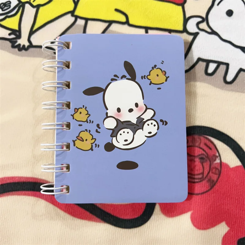 4Pcs Sanrio Pochacco Cartoon Coil Book Pocket Notebook Cartoon Exercise Book Stationery Student Supplies Kids Toys Gift For Girl