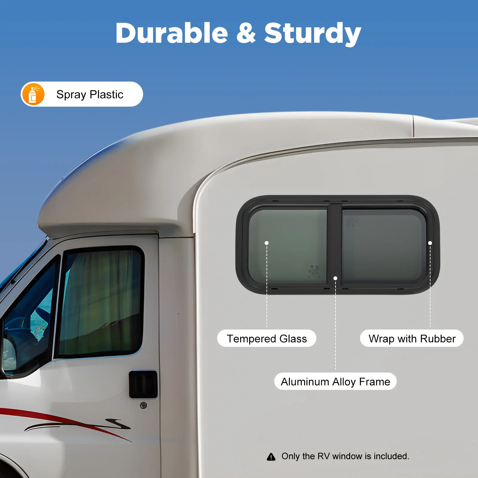 Finestra Scorrevole per Caravan 23,6' x 11,8' con Schermo Anti-Insetti: La Soluzione Perfetta per il Tuo Viaggio in Camper