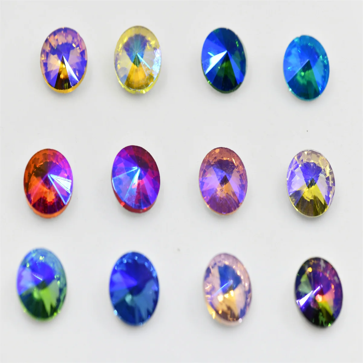 Rivoli Glass Crystal Rhinestones For Needlework Pointback Stones Dress Decoration Jewelry Making 8mm 10mm 12mm 14mm 18mm