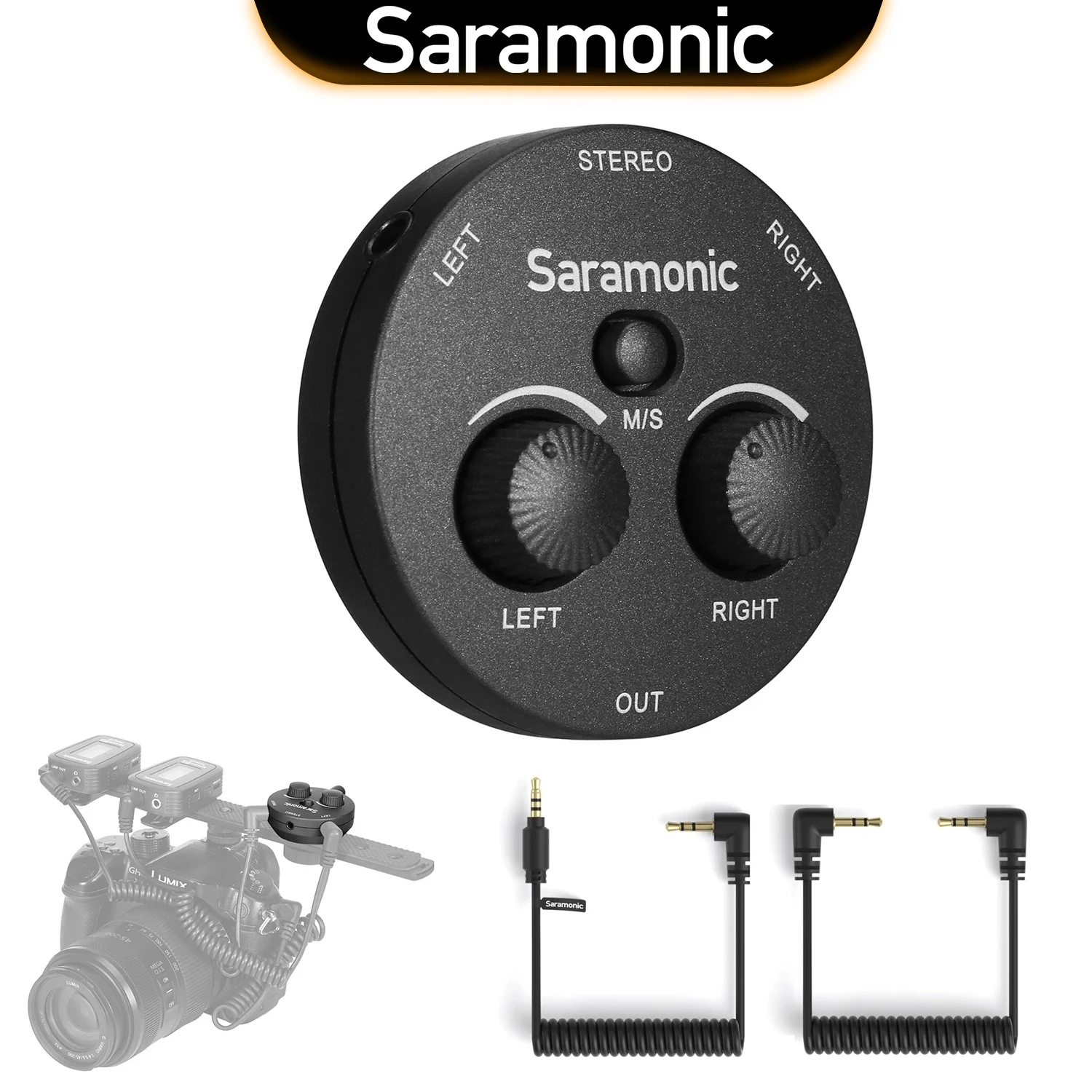 

Аудио адаптер Saramonic AX1, беспроводной петличный микрофон для зеркальных камер, смартфонов, рекордеров, Youtube