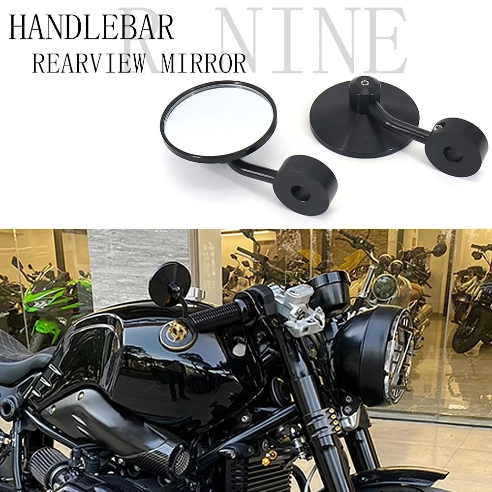 Motorcycle Handlebar Rearview Mirrors, Anti-glare Mirror, BMW RNINET, RnineT, R NINE T, R9T, Scrambler Racer, Pure Urban