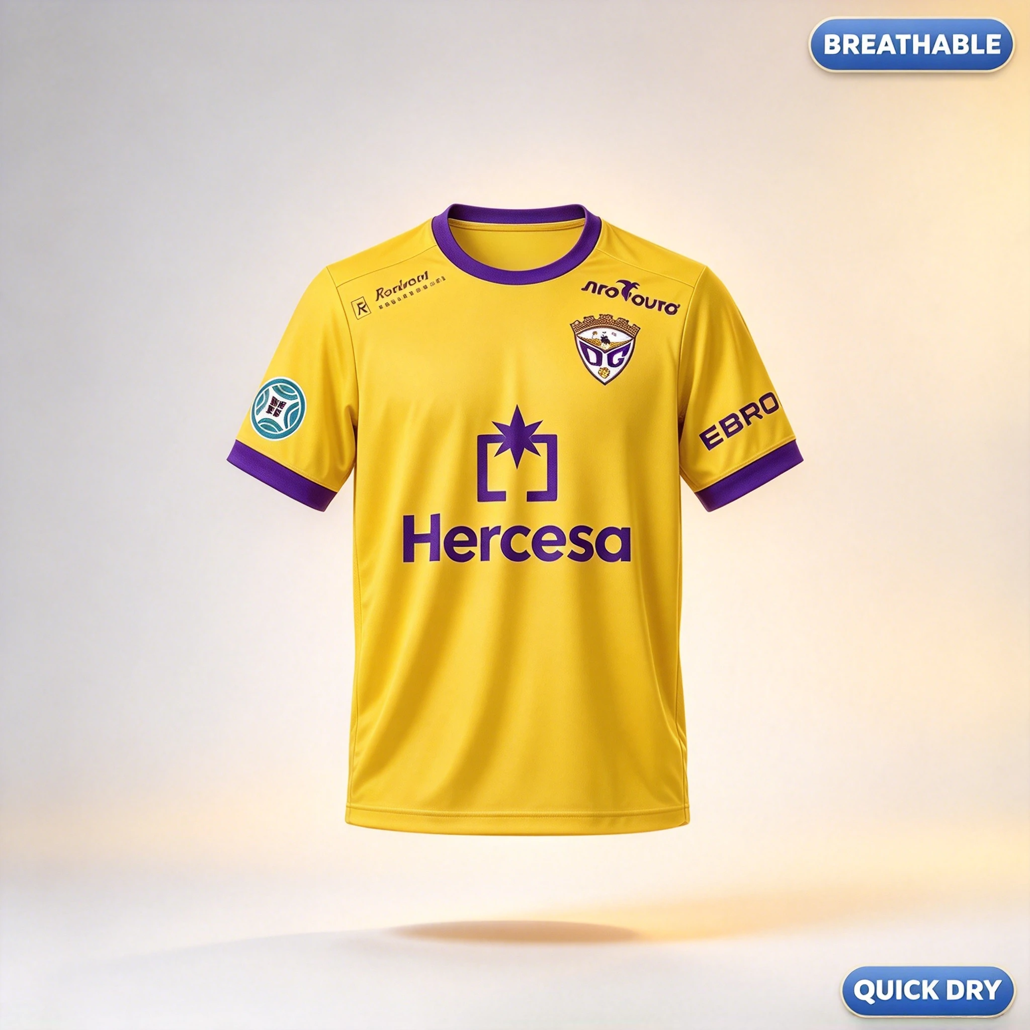 26-27 Spanish Hércules Football Jersey Y2K Quick Drying 3D Printed Breathable Adult Football Short Sleeved Parent-child T-shirt
