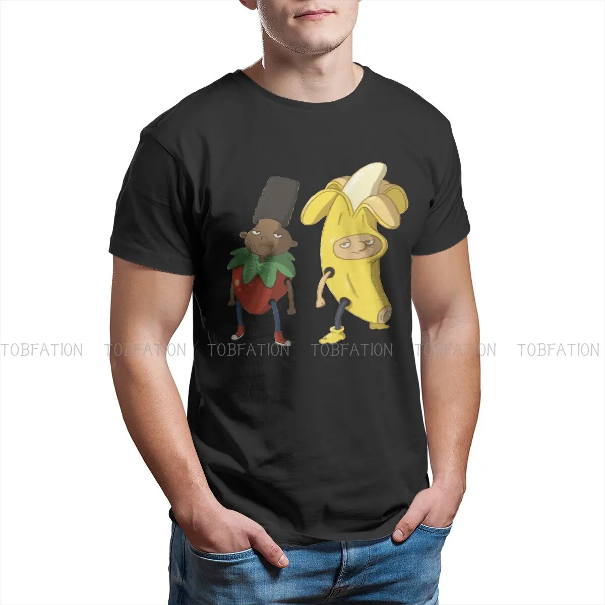 Hey Arnold Tuck Tucker Domestic Comedy TShirt for Men Fruits  Basic Summer Sweatshirts T Shirt Novelty Trendy Loose