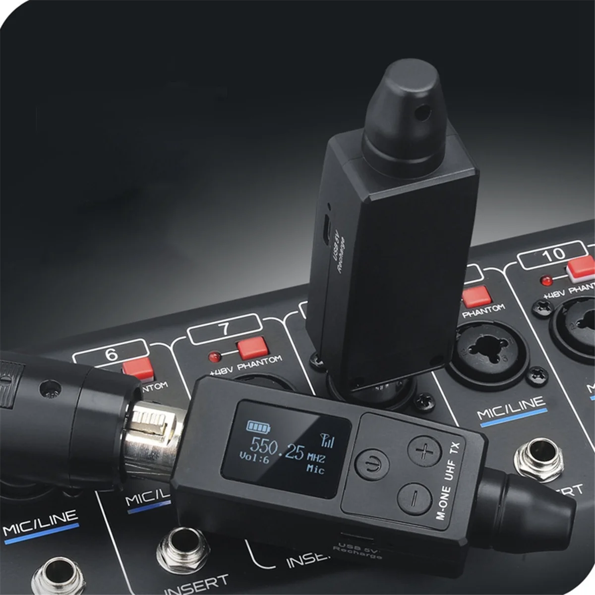 

2025 + UHF беспроводной микрофонный преобразователь передатчик приемник для динамического микрофона гитарный приемник беспроводной адаптер