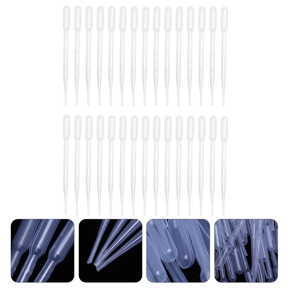 

300 Pcs Dropper Droppers for Essential Oils Transfer Transparent Pipette Plastic