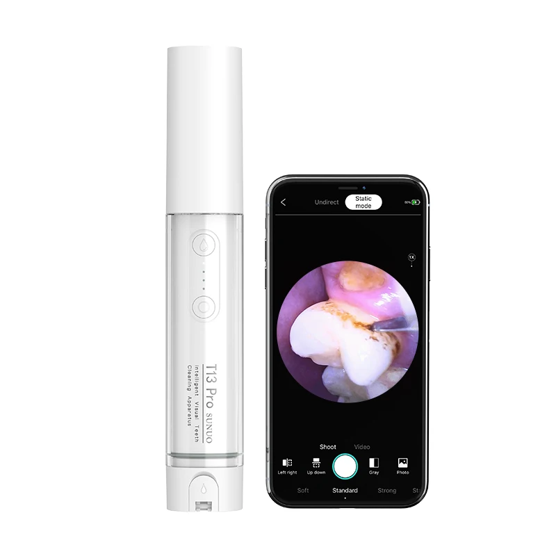 Removedor de cálculo doméstico Visible T13 Pro, limpiador de dientes ultrasónico, aplicación inalámbrica, limpiador de dientes sónico electrónico, escalador Dental