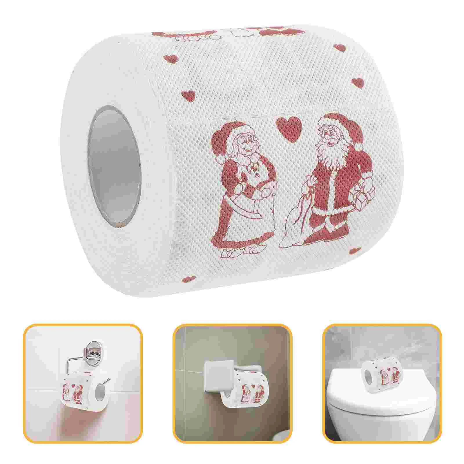 Dekorative Einweg-Badezimmer tischs erviette Weihnachten Toiletten papierrolle Papier Toiletten papier Toiletten papier für Party toilette