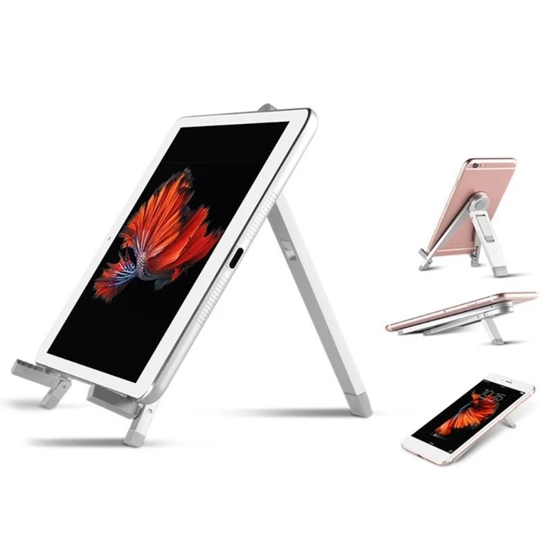 Aluminum Adjustable Tablet Stand for Desk Foldable Tripod Stand Portable Holder