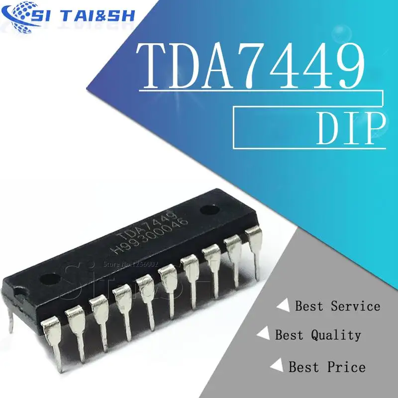 1PCS  TDA7449 7449 DIP TONE CONTROL DIGITALLY CONTROLLED AUDIO PROCESSOR CNC audio processor