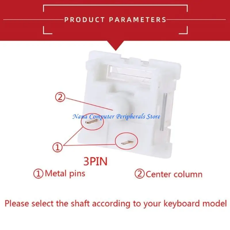 F68C Mechanical Keyboard Switch DIY 3Pin RGB Gaming Switches Linear Dustproof