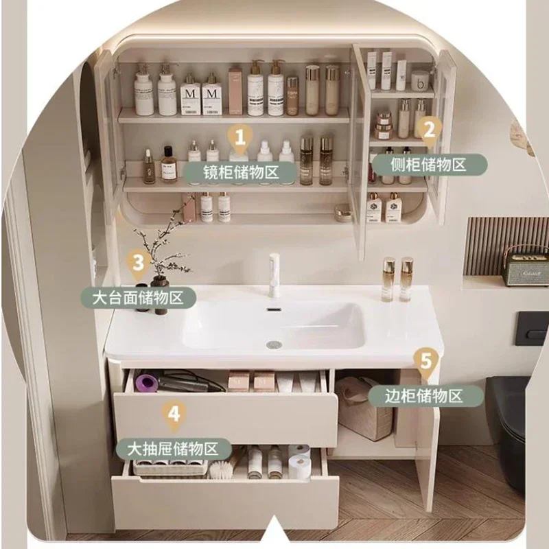 

Modern Design With Sink Bathroom Vanities Storage Vanity Luxury Shelves Bathroom Vanities Simple Home Furniture Spiegelkast LLBC