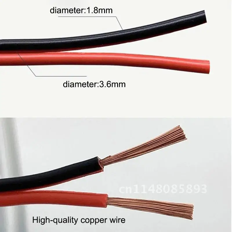 LED Strip Extension Cable Tinned Copper Wire 20/22A/24AWG SM JST 2 Pin Electrical For Speakers Solar Panel LED Driver Controller