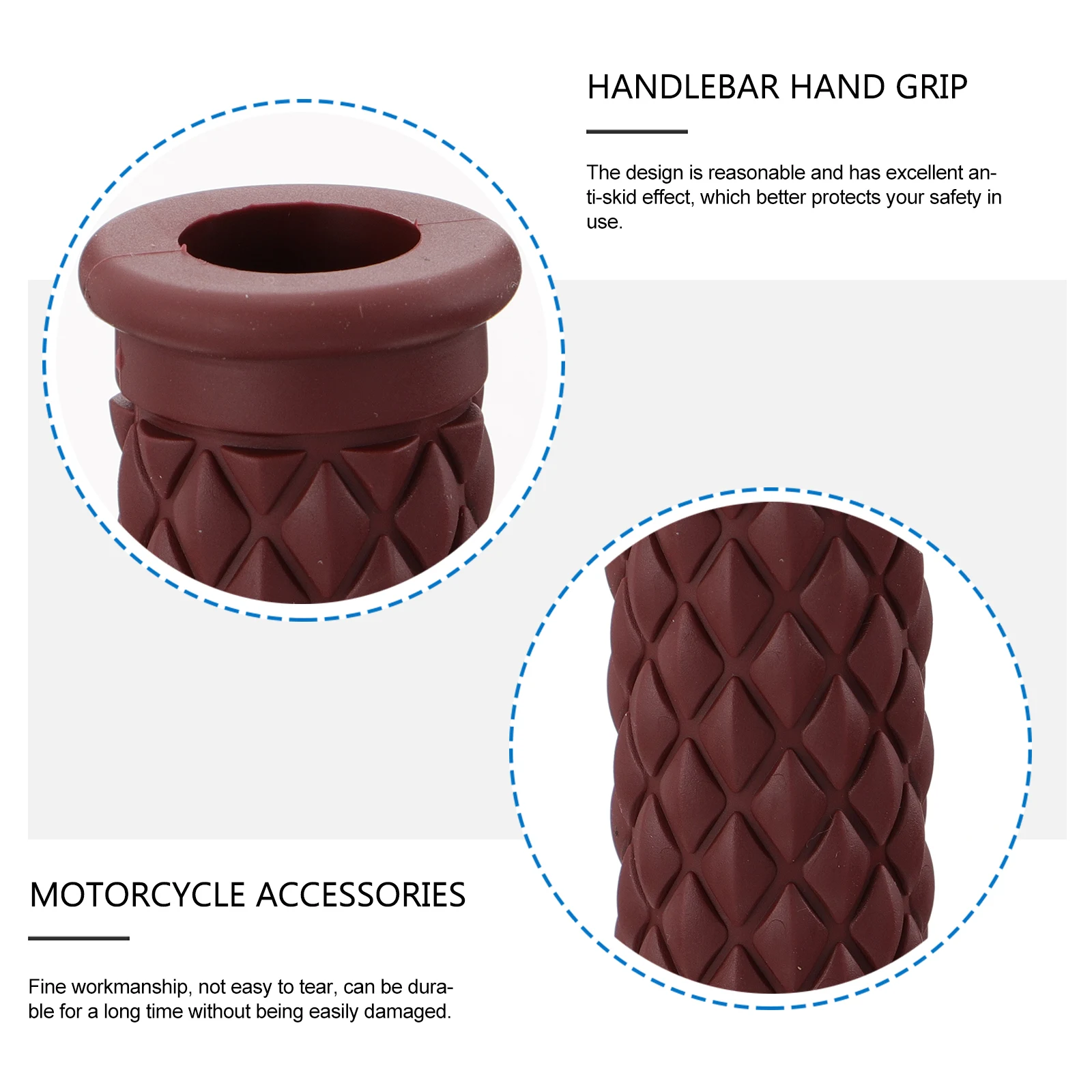 

Rubber Motorcycle Anti Skid Durable H Throttle Grips For Bike Retro Style Accessories Motorcycle Parts