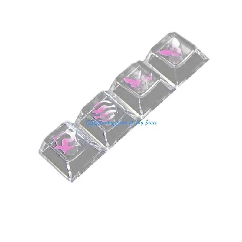 

H9EB Clear Original Height PC Keycaps for Mechanical Keyboards Enhances Light Transmission and Ergonomic Keycap