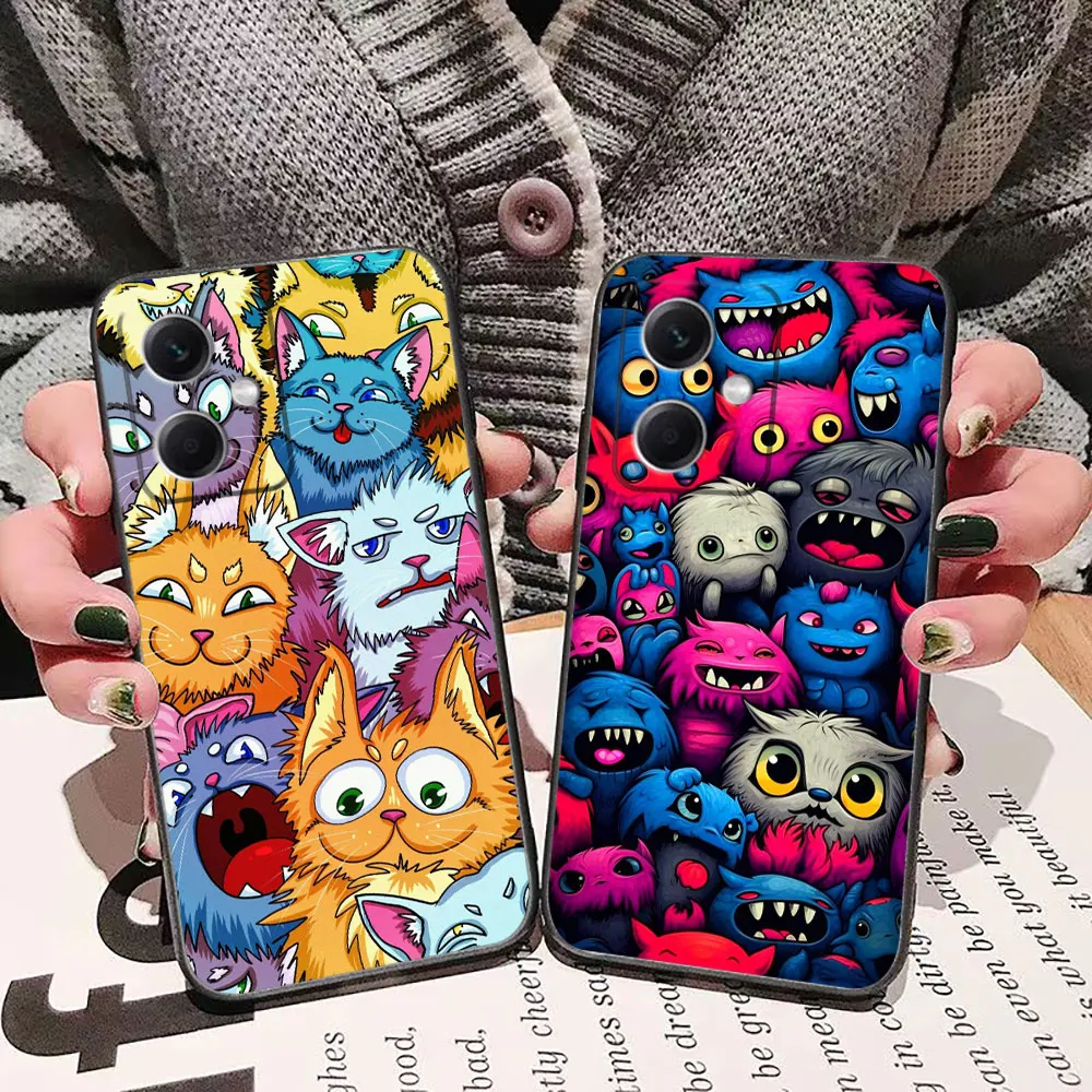 Terrifying Cartoon Monsters Phone Case For Redmi Note 13 12 12S 11 11T 11S 10 9T 9S 9 8 8T 7 6 Pro 5G 4G Case Funda Shell Capa