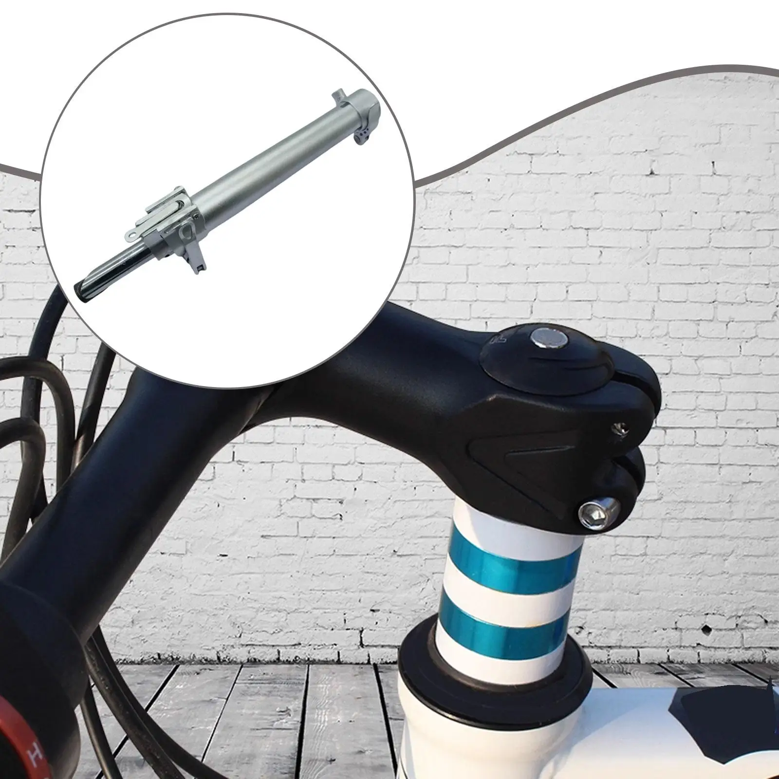 25.4mm to 22.2mm Aluminum Quill Stem Adapter Handlebar Booster for Folding MTB Bicycle Spare Parts
