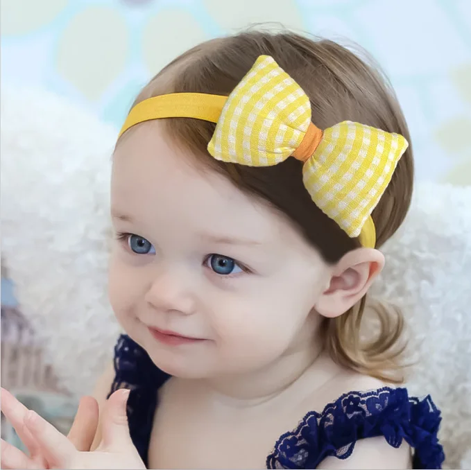 

1 шт. повязка на голову с бантом для маленьких девочек эластичная нейлоновая повязка на голову для новорожденных милый ободок головной убор повседневные домашние детские аксессуары для волос