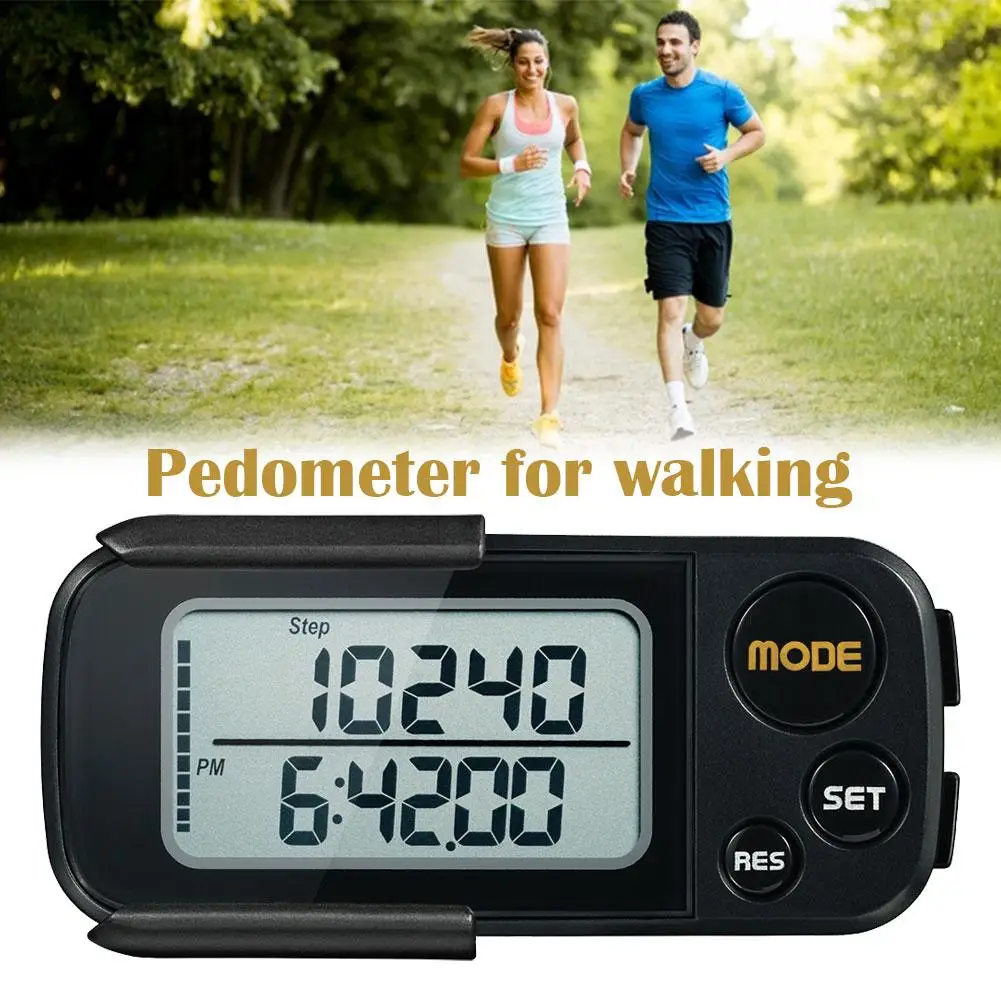 Single Function 3D Electronic Pedometer Simple Mini Step Counter Walking 3D Digital Pedometer For Exercise Men Women G9P6