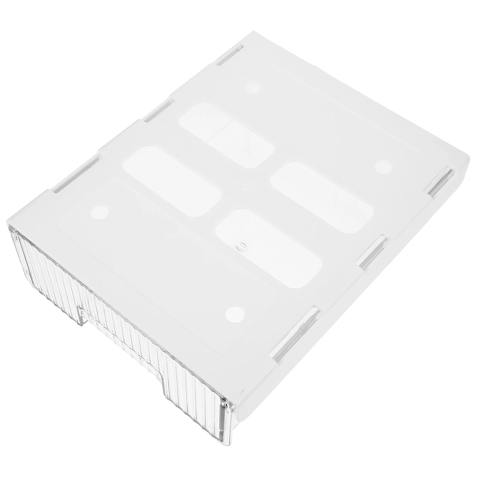 

Work Desk Drawer Storage Box Small Organizer with Drawers Plastic Desktop Stationery Countertop White Metal Single Office