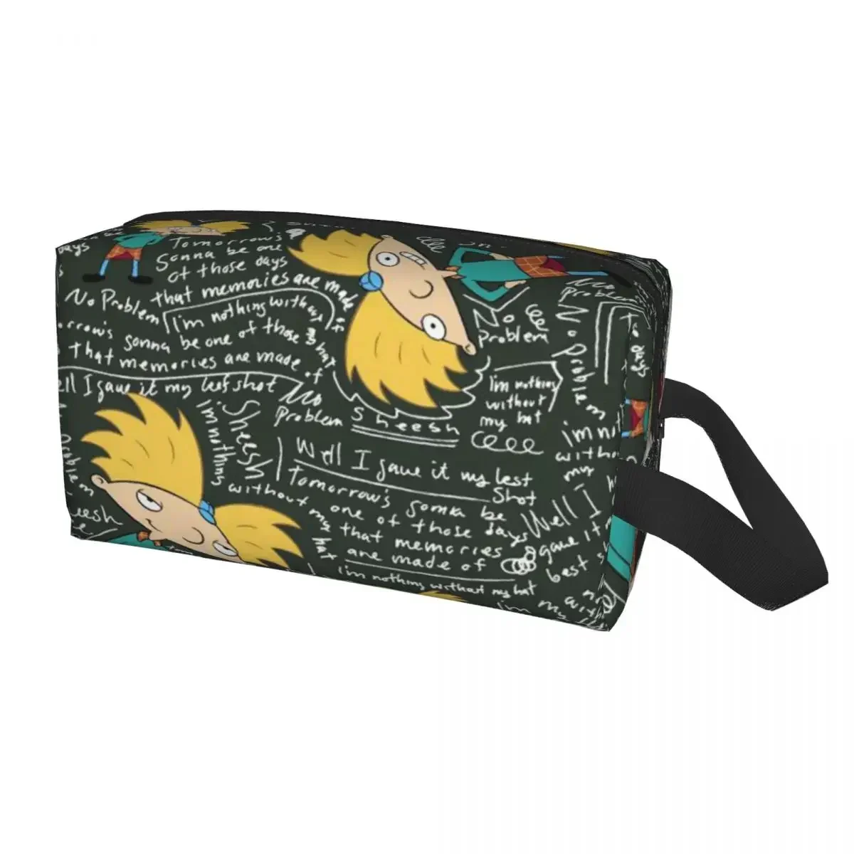 Travel Hey Arnold Anime Animation Toiletry Bag Portable Helga Pataki Makeup Cosmetic Organizer Women Beauty Storage Dopp Kit Box