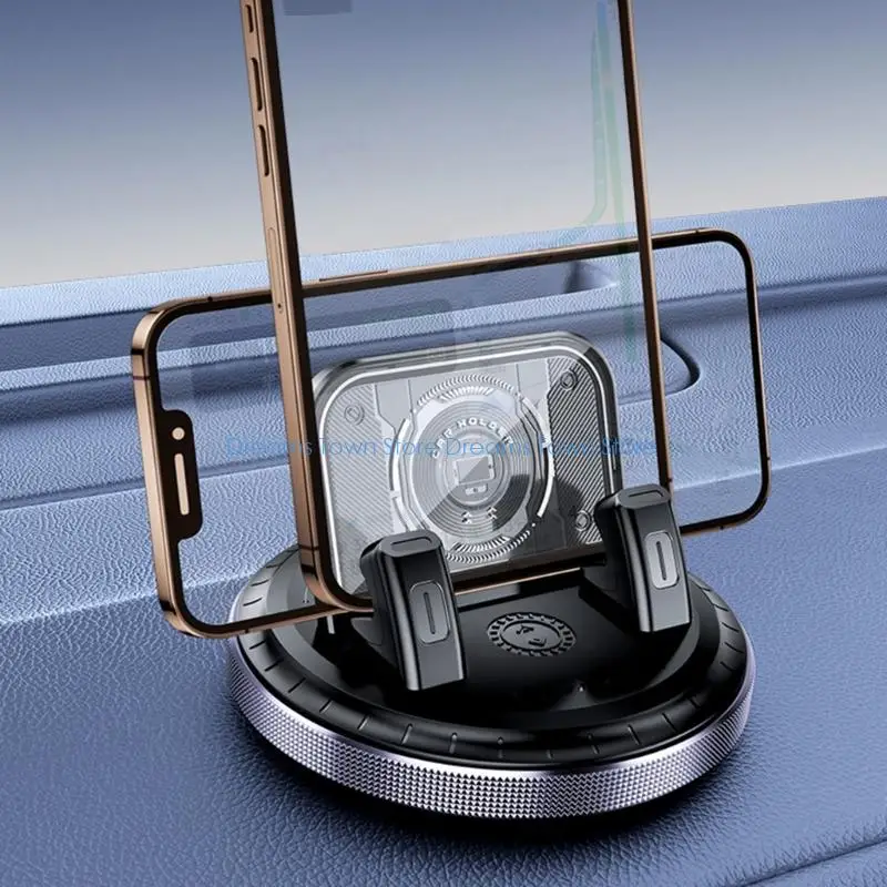 HX6A Adhesive Dashboard Phone Holder for Car 360 Rotating Stand with Double Side Clamp