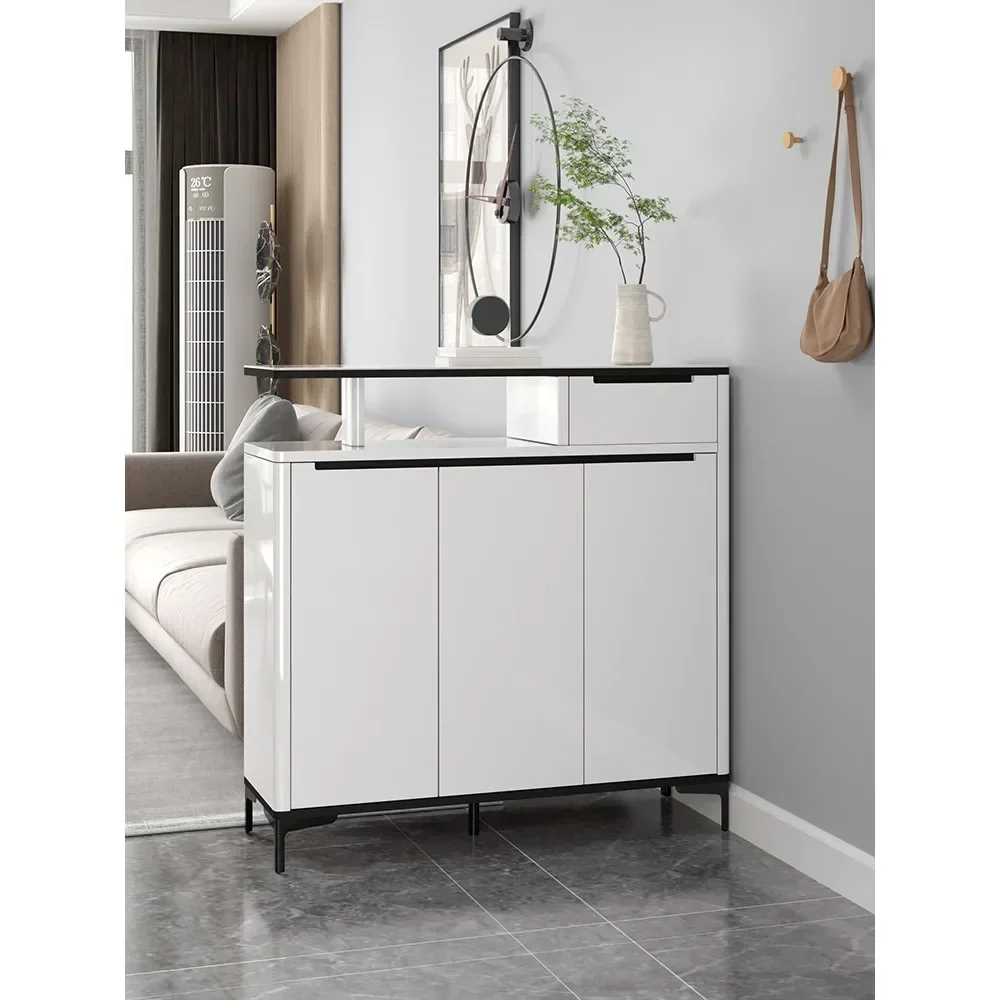 

Simple and modern paint shoe cabinet, living room enigma cabinet, rock slab countertop, locker, storage cabinet, double-sided in
